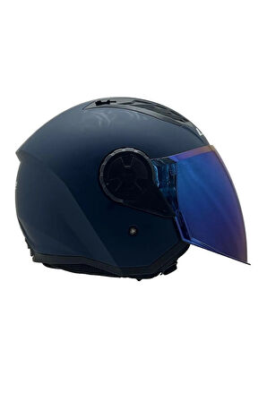 AIRFLOW 2 MAT NAVY MAVİ KASK GÖKKUŞAĞI CAM