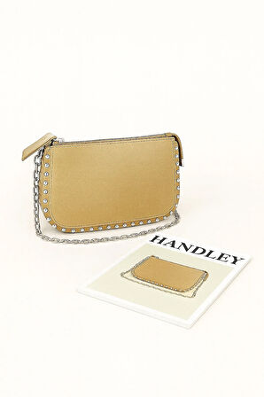 Zincir Askılı Taş Detaylı Omuz Çantası