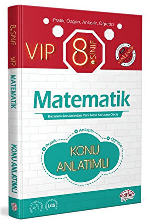 8. Sınıf VIP Matematik Konu Anlatımı / Kolektif / Editör Yayınevi / 9786052803851