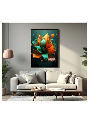 Çerçevesiz Poster Çiçek Modeli