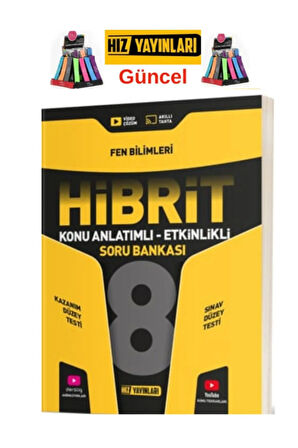 2025 Hibrit 8.Sınıf Lgs Hazırlık Fen Bilimleri  Konu Anlatımlı Etkinlikli Soru Bankası Seti+Kalemlik