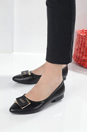 Klasik Şık Sivri Burun Kadın Babet