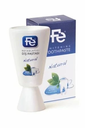 Beyazlatıcı Diş Tozu Natural ( Naturel Florürlü ) 50 gr 2 Adet&diş Pastası Natural 90 gr 2adet