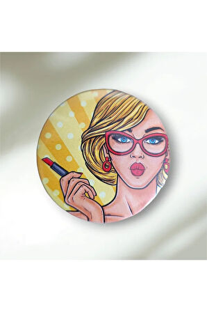 Retro Pop Art Tasarım Buton Rozet
