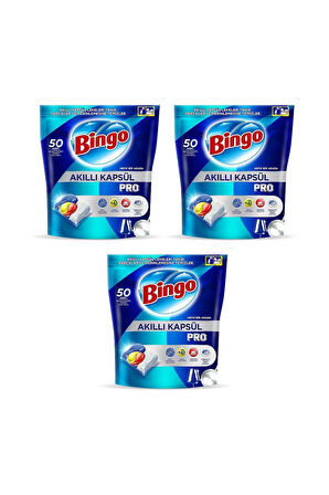 Akıllı Kapsül Pro Bulaşık Makinesi Deterjanı Tableti 50'li x 3 Adet (150 Kapsül)