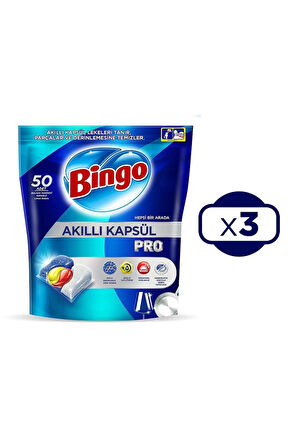 Akıllı Kapsül Pro Bulaşık Makinesi Deterjanı Tableti 50'li x 3 Adet (150 Kapsül)