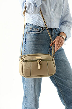 Kadın Lüks Çapraz Askılı Çok Bölmeli Omuz çantası