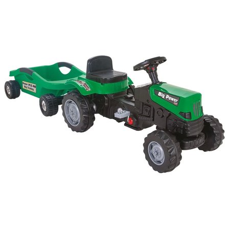 Active Pedallı Römorklu Big Trolley Traktör (YEŞİL)