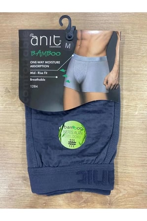 10'lu Düz Renk Likralı Nefes Alan Bambu Erkek Boxer %96 Bambu %4 Likra