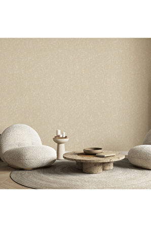 Dante Seri Klasik Düz Desenli Duvar Kağıtı 1408-2: Krem