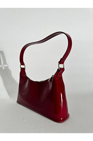 Rugan Deri Baget Tarz El ve Omuz Kadın Çantası