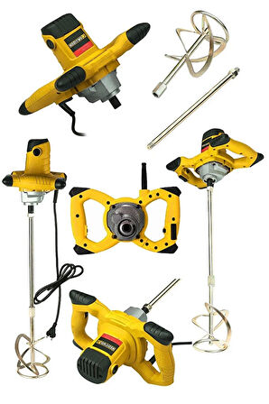 3000 W 6 Kademe Devir Ayarlı Elektirikli Alçı Boya Ve Harç Karıştırıcı Mikser