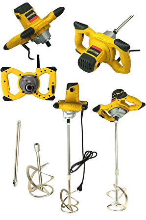 3000 W 6 Kademe Devir Ayarlı Elektirikli Alçı Boya Ve Harç Karıştırıcı Mikser