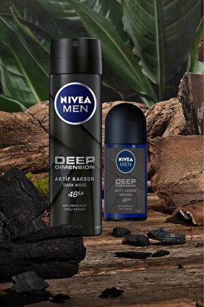 Nivea Men Deep Dimension Erkek Sprey Deodorant 3 x 150 ML