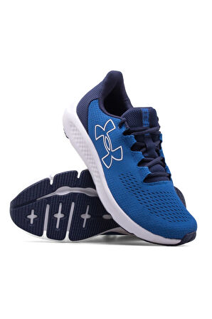 Under Armour Erkek UA Charged Pursuit 3 Big Logo Koşu Ayakkabısı 3026518-401 Mavi