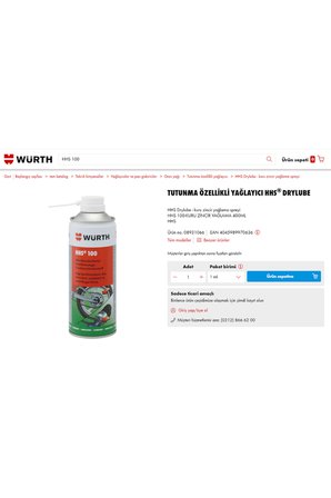 Hhs Drylube HHS 100 Motorsiklet Zincir Yağı Sprey 400 Ml Yeni adı ile HHS 100