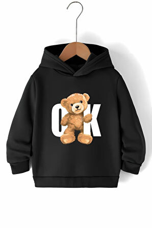 Mevsimlik Baskılı Unisex Cool Çocuk Kapşonlu Ve Kanguru Cepli Takım