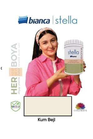 Stella Su Bazlı Saf Akrilik Boya Kırık Beyaz