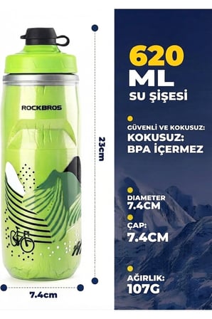 Soğuk Tutma Özellikli Bisiklet ve Sporcu Matarası