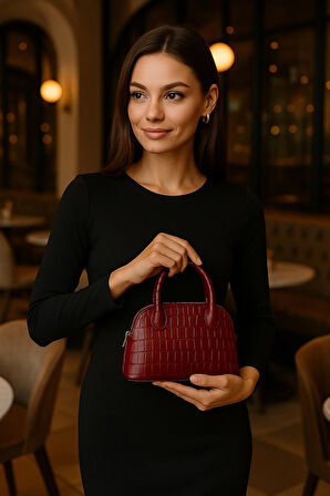 Trend & Lüks Kroko Mini El Çantası