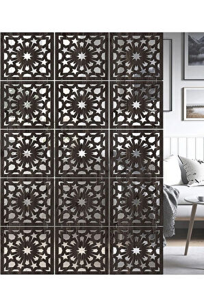 Lazer Kesim Sarkıt Paravan, Ahşap Seperatör, Panel Levha Seti Dekorasyon Ahşap Oda Bölücü Desen