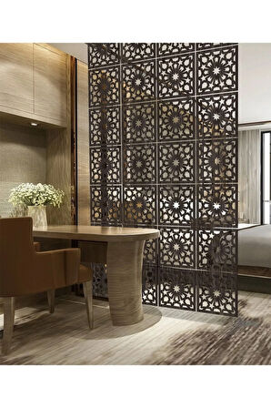 Lazer Kesim Sarkıt Paravan, Ahşap Seperatör, Panel Levha Seti Dekorasyon Ahşap Oda Bölücü Desen