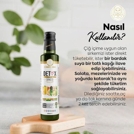 Zühre Ana Detox Gold Sirkesi Doğal Fermantasyon 250 mlTürkiye'de Üretilmiştir, Zencefil, Limon, Kayısı, Yeşil Elma ve Sandaloz Aromalı