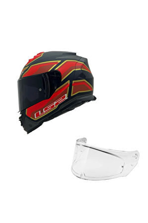 STORM 2 FOGGY MAT SİYAH-KIRMIZI KASK SİYAH CAM