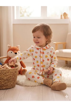 Bebek Uzun Kollu Oya Detaylı Mevsimlik Alt Üst Takım