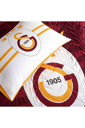 Lisanslı Galatasaray Stripe Tek Kişilik Yatak Örtüsü Seti