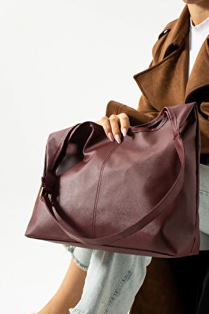 Kadın omuz çantası mıknatıs kapamalı büyük omuz çantası