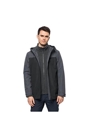 Jack Wolfskin TAUBENBERG 3IN1 JKT M 1115311-OUT CKT PHANTOM ERKEK MONT