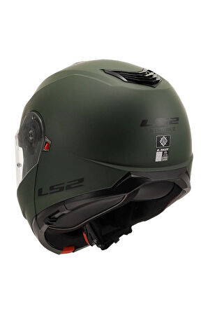 STROBE 2 MAT YEŞİL ÇENEDEN AÇILIR MOTOSİKLET KASKI