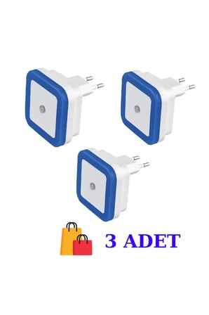 Modern Sensörlü Led Gece Lambası Led Işık Spot Mavi