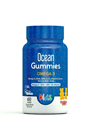 Ocean Gummies Omega 3 60 Adet Çiğnenebilir Jel Form