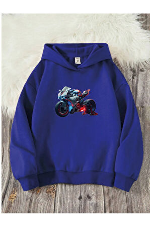 Çocuk Kapüşonlu Baskılı Sweatshirt