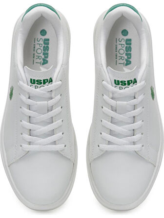 U.S.POLO ASSN.LINDA 4FX BEYAZ YEŞİL RAHAT KALIP SPOR AYAKKABISI