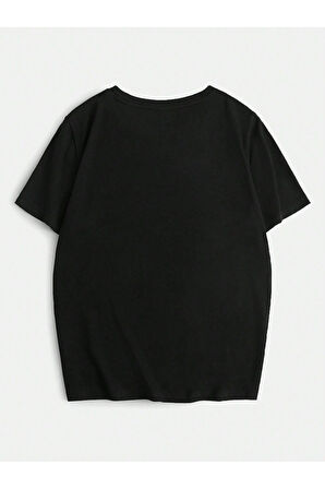 Unisex Kadın Baskılı Oversize Tshirt