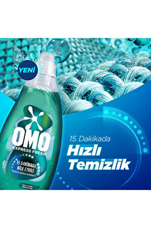 Omo Express Fresh Kötü Koku Karşıtı Beyaz ve Renkliler Sıvı Çamaşır Deterjanı 3 x 1480 ML