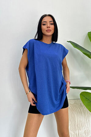 Oversize One Baskılı Siyah Tshirt