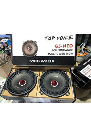 Megavox G5 Neo Seri 13 Cm Neodyum Mıknatıslı Midrange 500W Maksimum 100W RMS