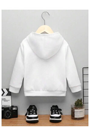 Çocuk Tasarım Kuromi Grafiti Baskılı Kapüşonlu Sweatshirt Pamuklu