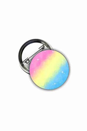 Pansexual Pride Flag Galaxy Buton Rozet