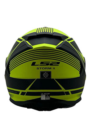 STORM 2 DODGER MAT SİYAH-NEON SARI KASK MAVİ CAM