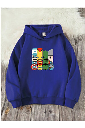Çocuk Kapüşonlu Baskılı Sweatshirt