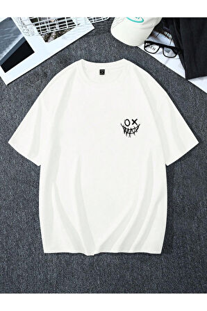 Unisex Komik Grafik Baskılı Oversize T-Shirt