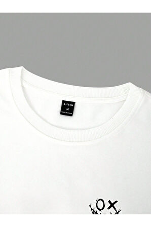 Unisex Komik Grafik Baskılı Oversize T-Shirt