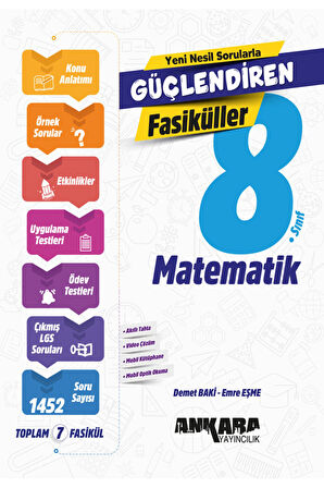 8. Sınıf Matematik Güçlendiren Fasiküller Set 2024-2025 Güncel Baskı