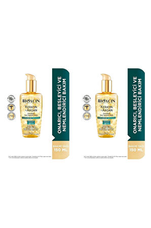 Saç Bakım Yağı Onarıcı Keratin & Argan 150 Ml 2 Kutu
