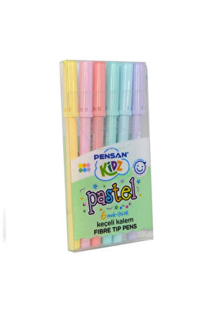 Kidz 6'lı Keçeli Boya Kalemi - Pastel Renk